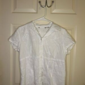 Women's White Short Sleeve Shirt